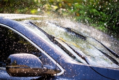 Oligomers for Weatherability, Car Wipers Clearing Rain Off Windshield