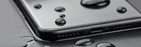 Moisture Resistant Oligomers, droplet pooled on top of an electronic device